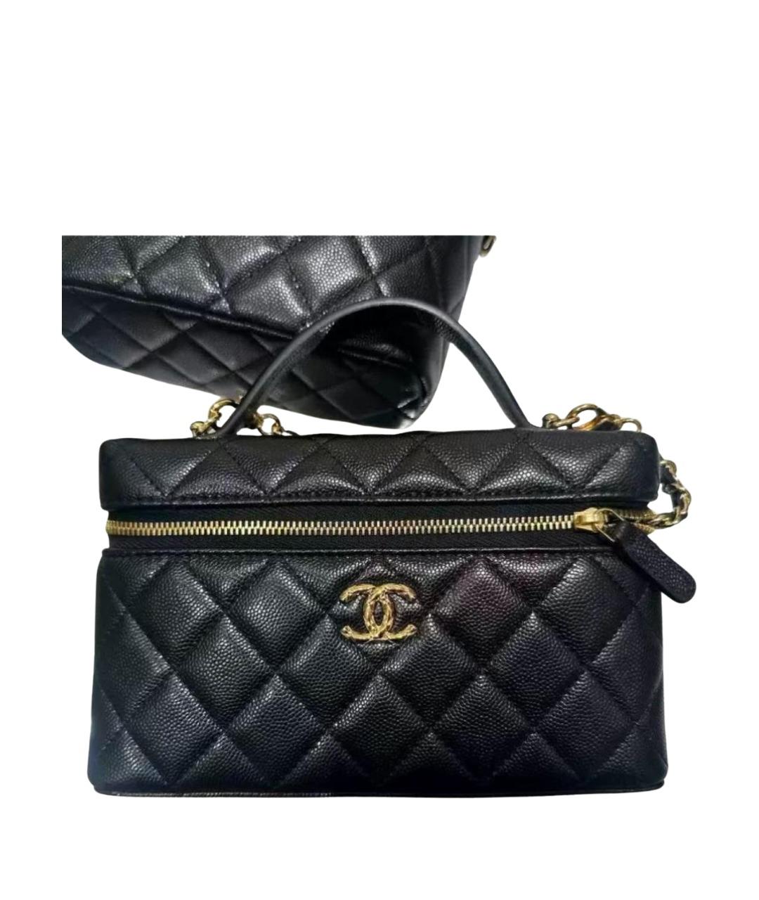 CHANEL Черная кожаная сумка через плечо, фото 3