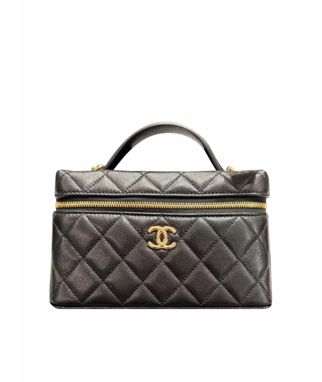 CHANEL Черная кожаная сумка через плечо, фото 1