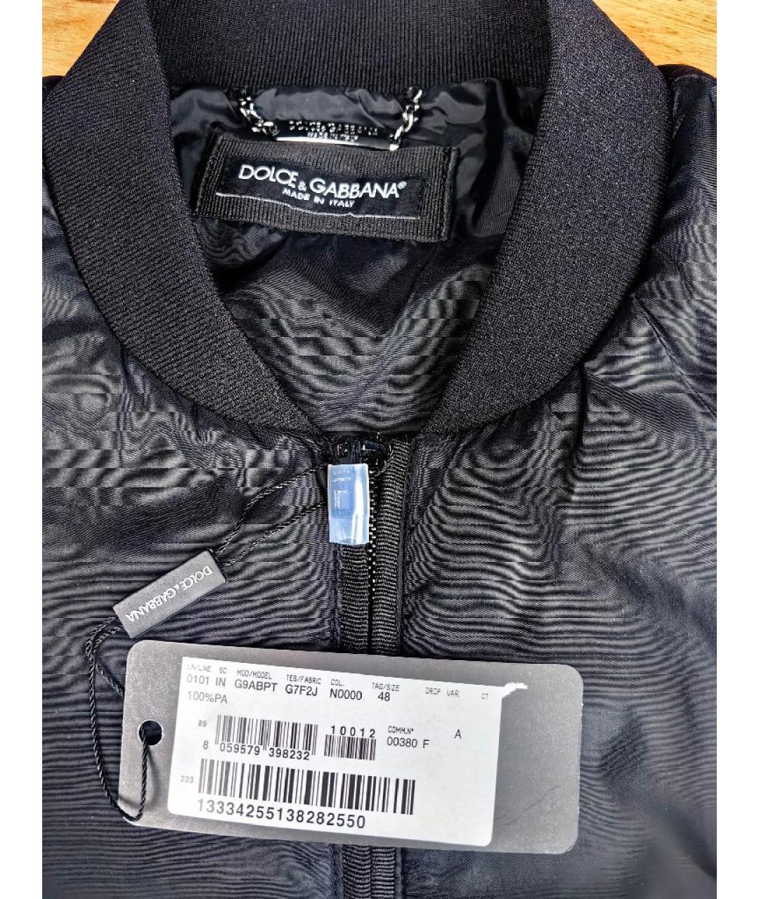 DOLCE&GABBANA Черная полиамидовая куртка, фото 5