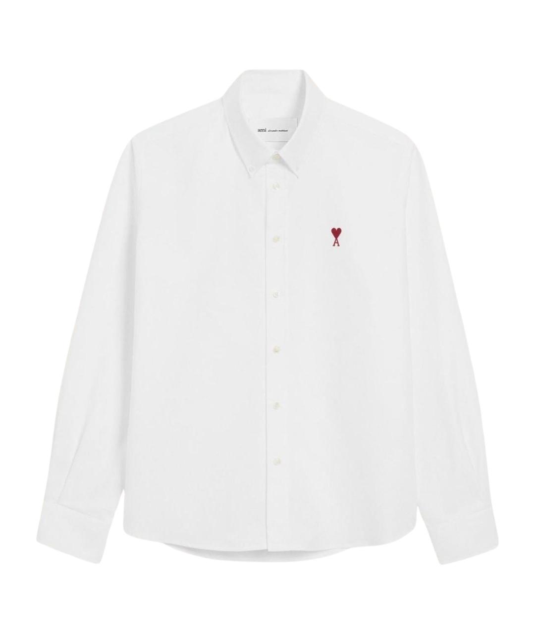 Ami Paris Белая хлопковая кэжуал рубашка, фото 1