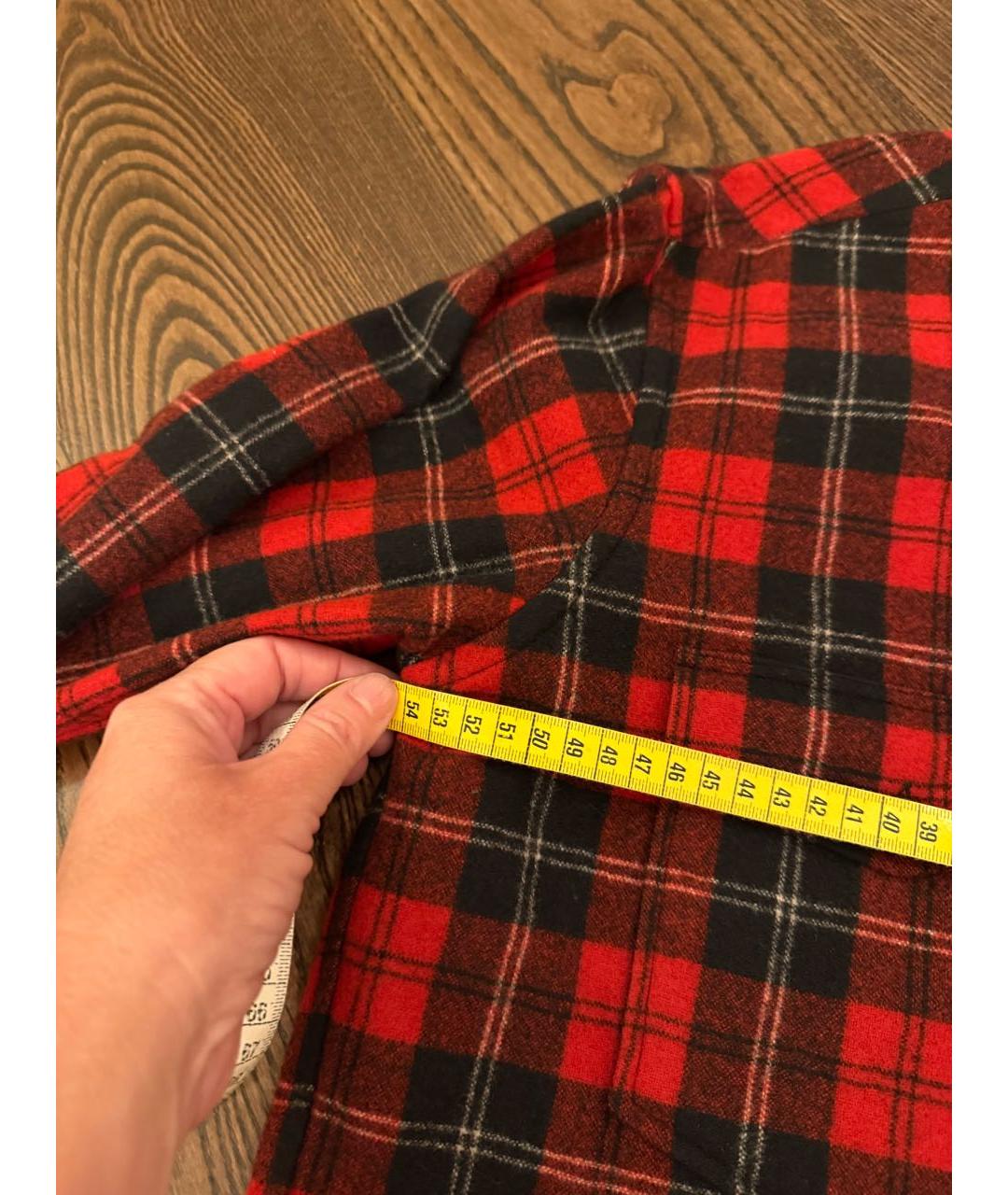 SAINT LAURENT Красная шерстяная рубашка, фото 7