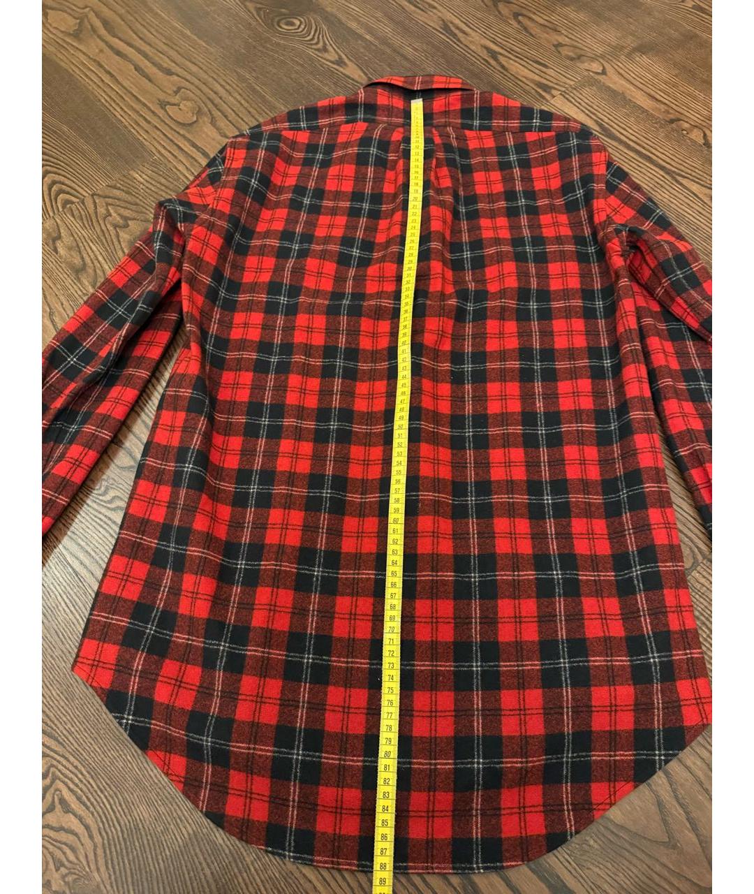 SAINT LAURENT Красная шерстяная рубашка, фото 6