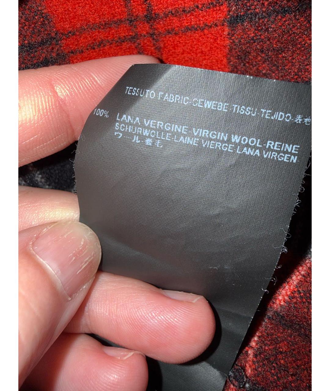 SAINT LAURENT Красная шерстяная рубашка, фото 5