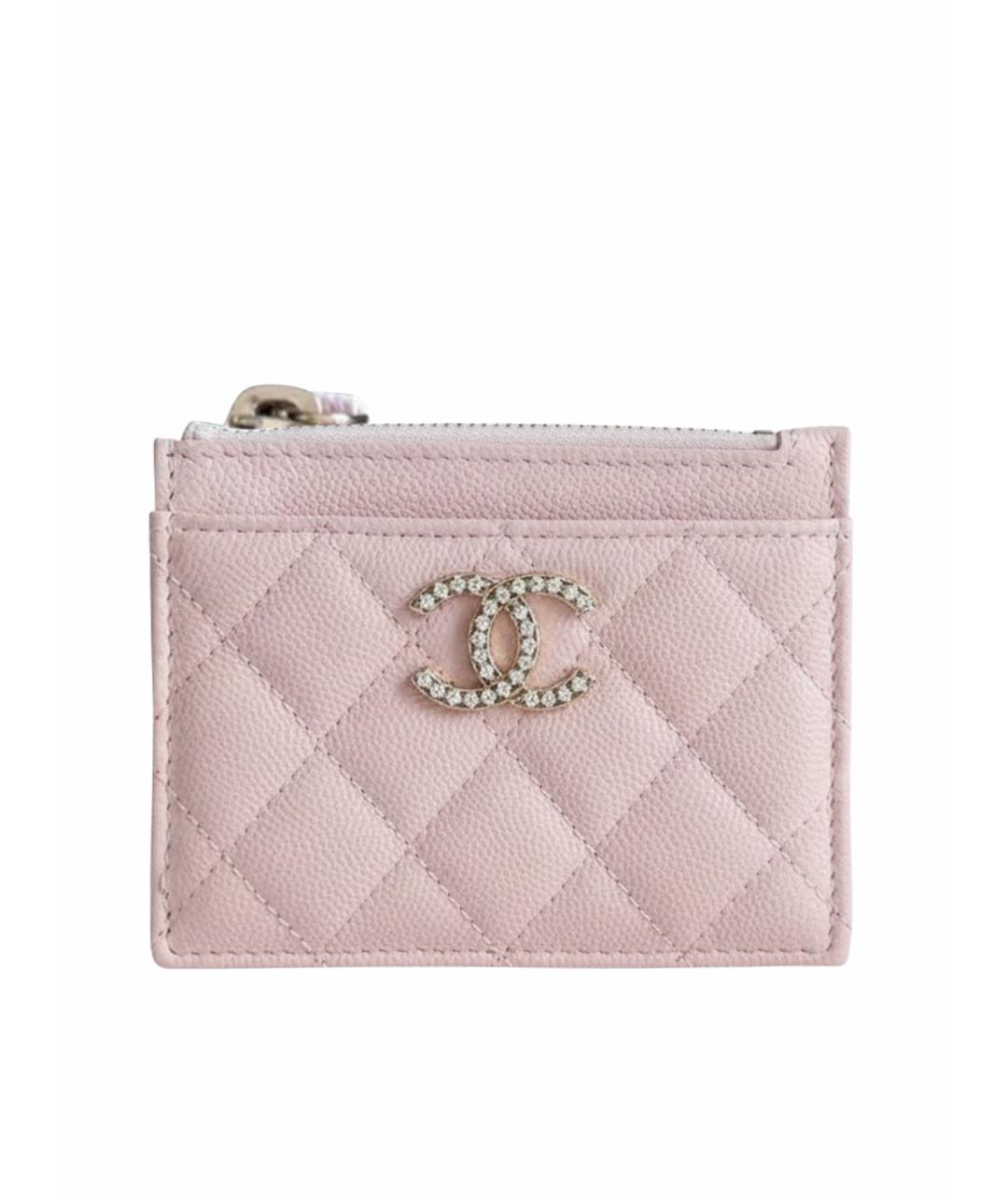 CHANEL Розовый кожаный кардхолдер, фото 1