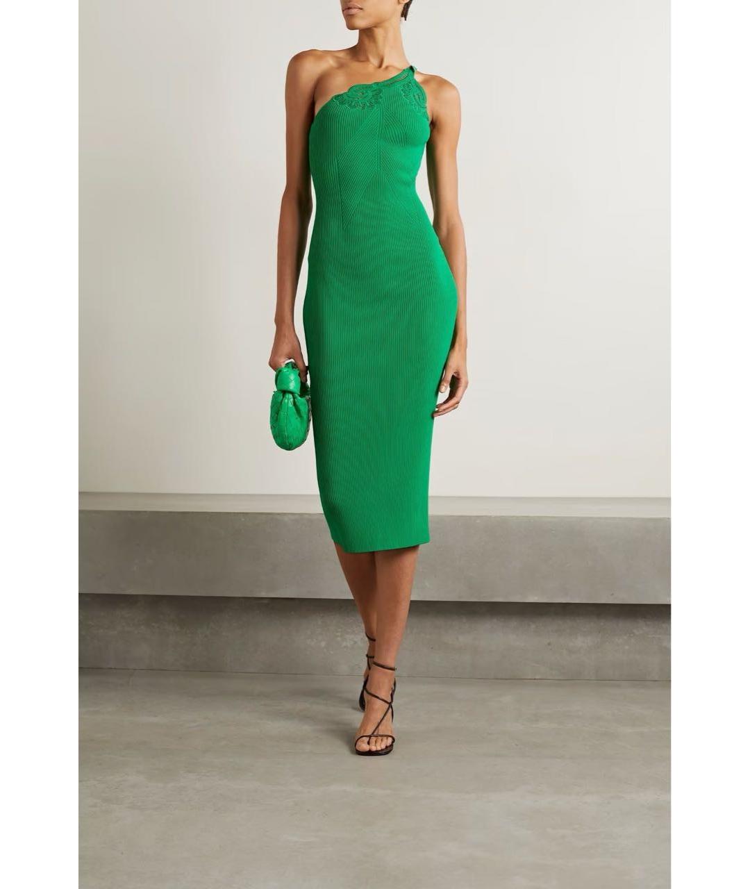 SELF-PORTRAIT Зеленые коктейльное платье, фото 2