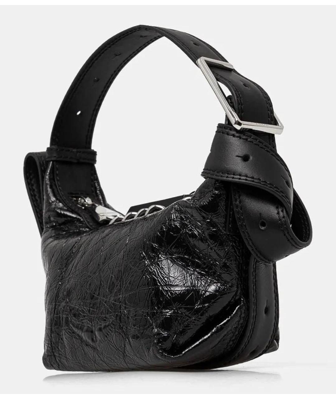 ZADIG & VOLTAIRE Черная сумка через плечо из лакированной кожи, фото 2