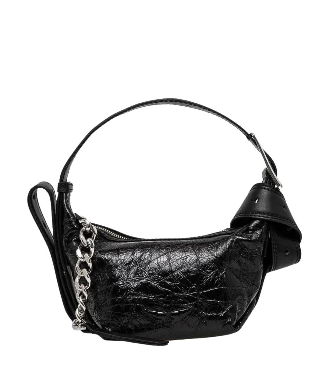 ZADIG & VOLTAIRE Черная сумка через плечо из лакированной кожи, фото 1