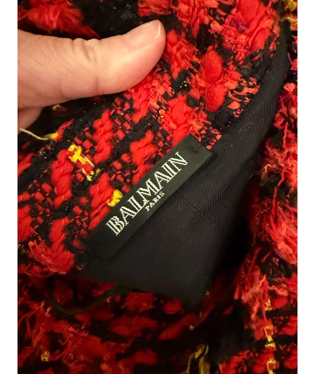 BALMAIN Мульти твидовая юбка мини, фото 3
