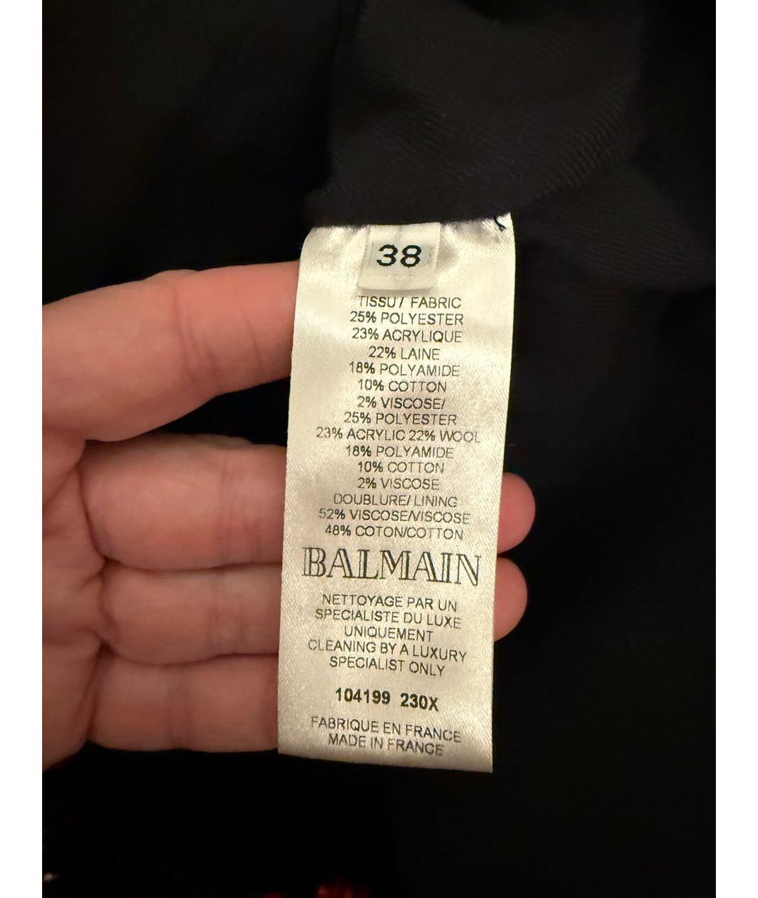 BALMAIN Мульти твидовая юбка мини, фото 2