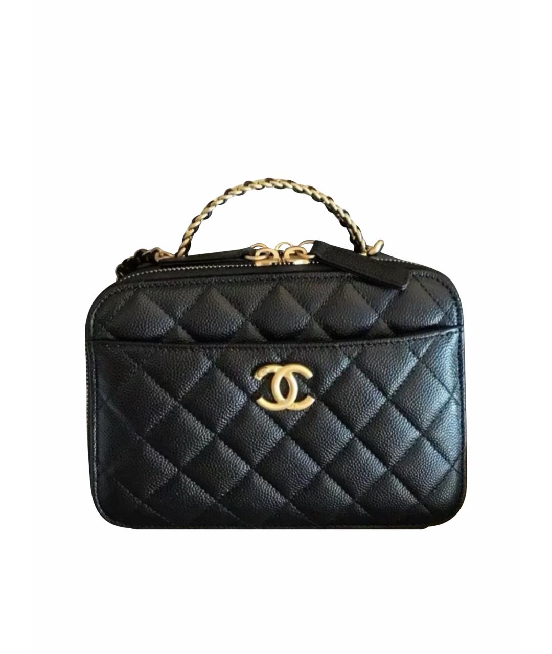 CHANEL Черная кожаная сумка через плечо, фото 1