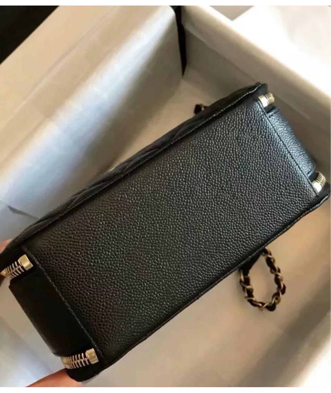 CHANEL Черная кожаная сумка через плечо, фото 4