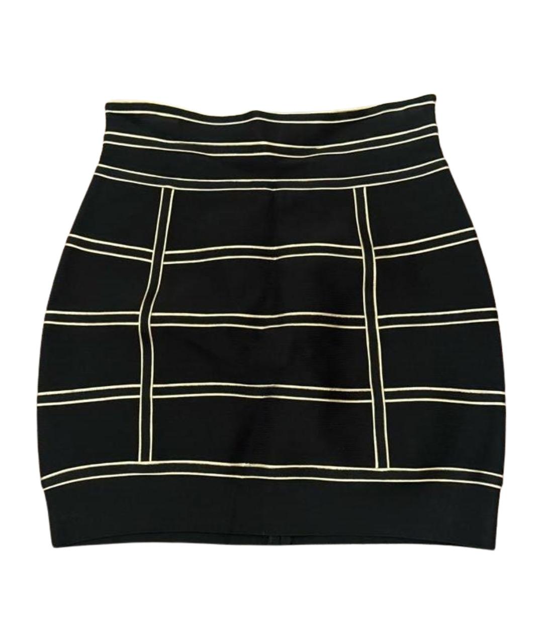 BALMAIN Черная вискозная юбка мини, фото 1