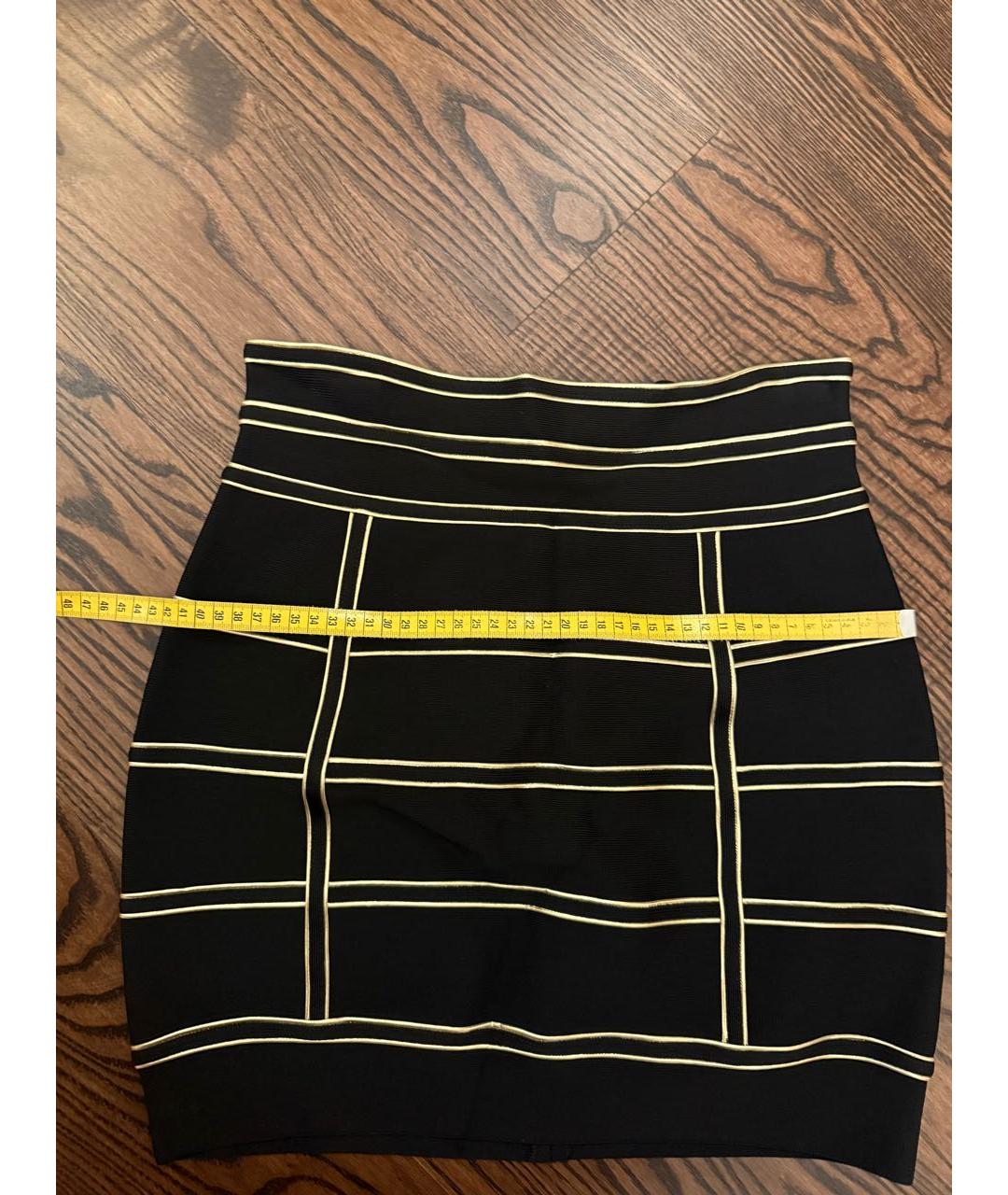 BALMAIN Черная вискозная юбка мини, фото 4