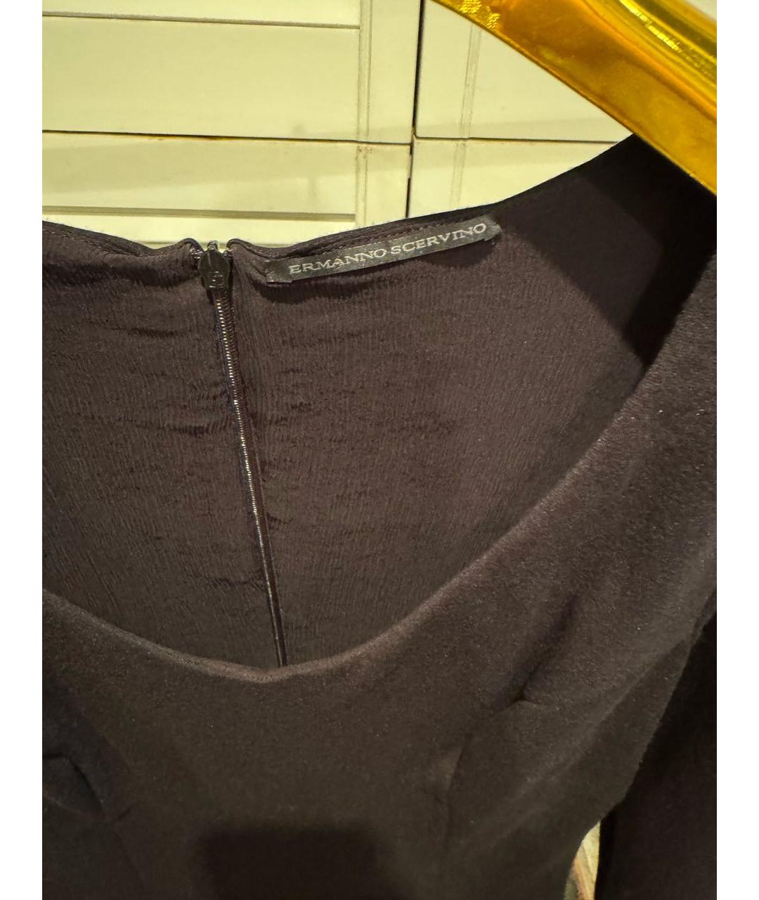 ERMANNO SCERVINO Черное вискозное повседневное платье, фото 6