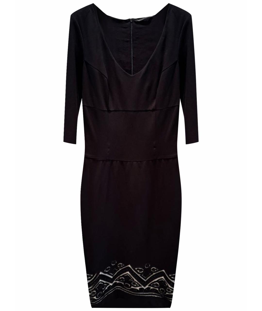 ERMANNO SCERVINO Черное вискозное повседневное платье, фото 1