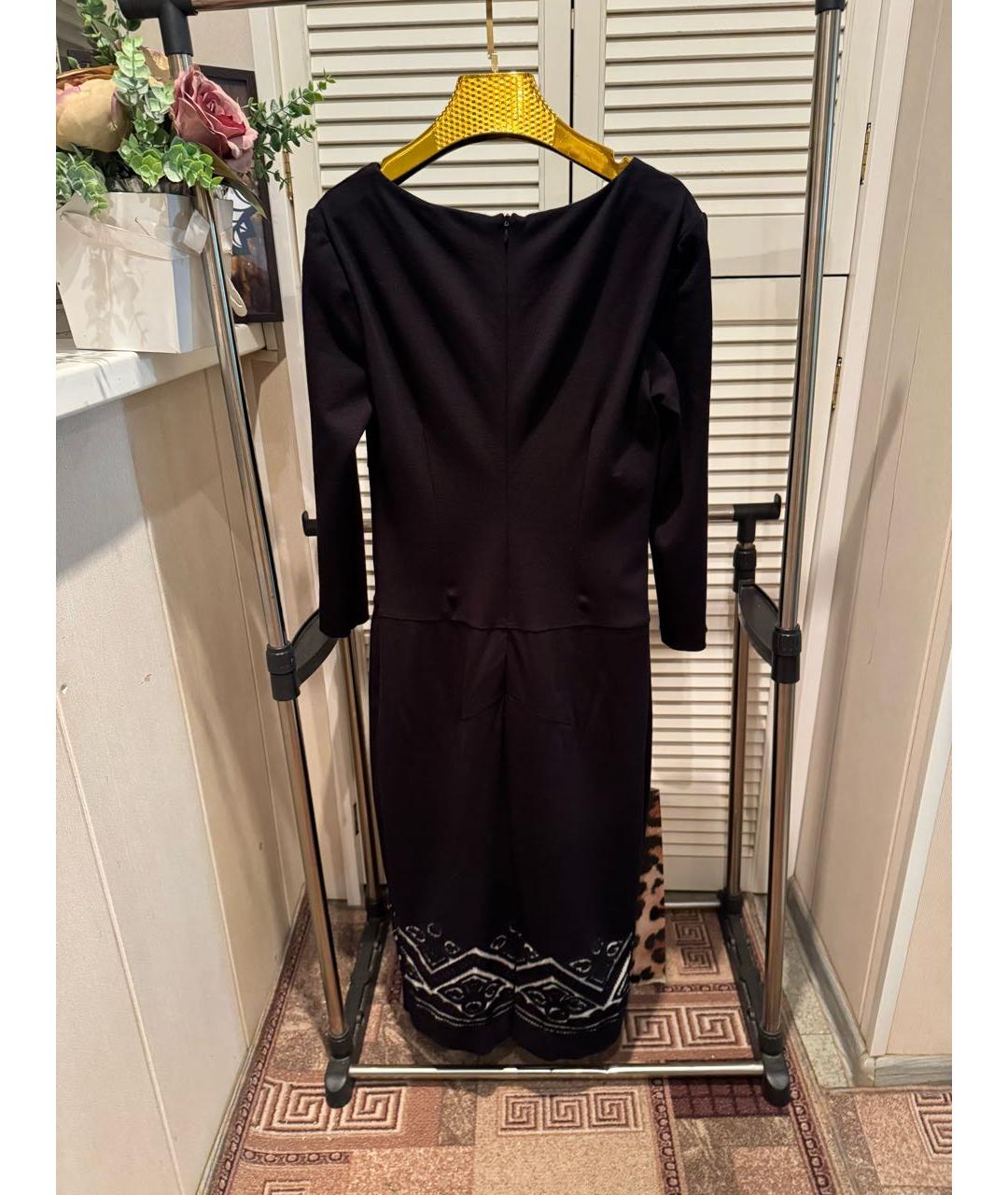 ERMANNO SCERVINO Черное вискозное повседневное платье, фото 9