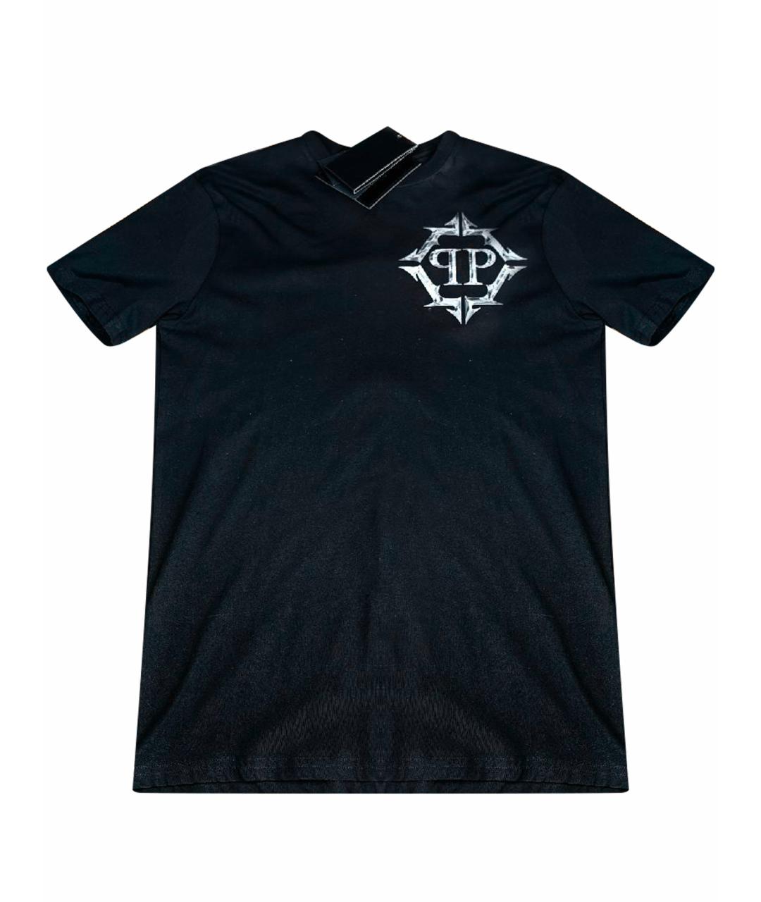 PHILIPP PLEIN Черная хлопковая футболка, фото 1