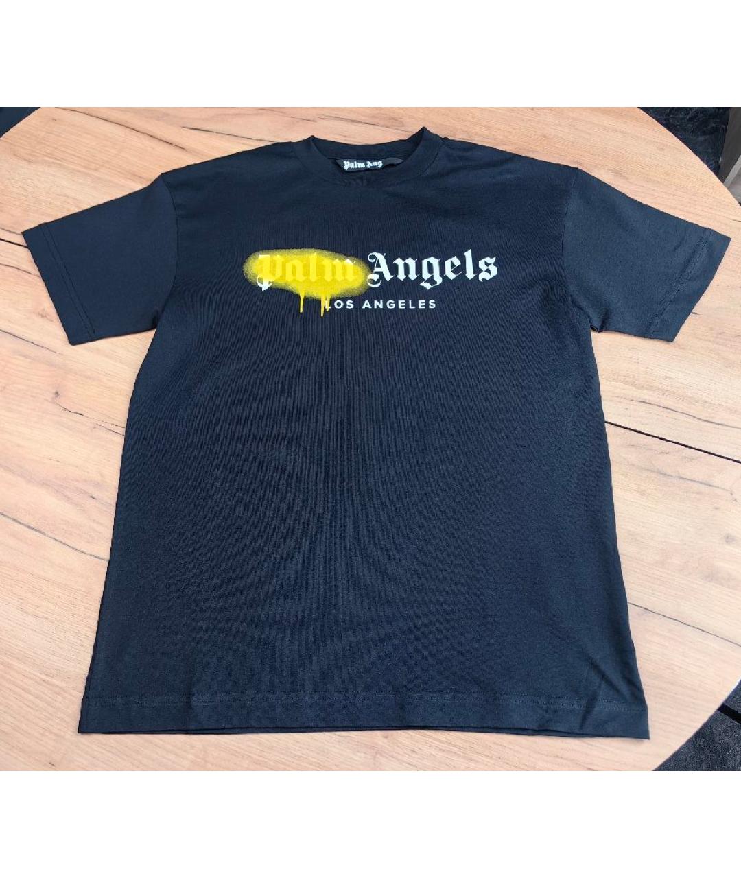 PALM ANGELS Черная хлопковая футболка, фото 9