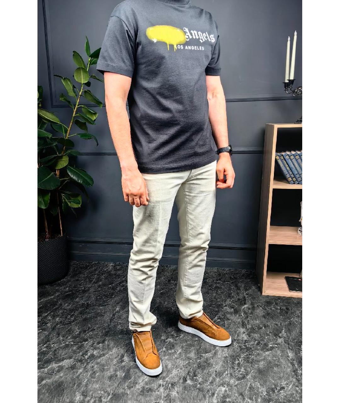 PALM ANGELS Черная хлопковая футболка, фото 7