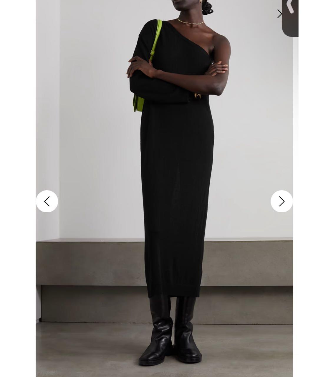 THE FRANKIE SHOP Черное хлопковое коктейльное платье, фото 2