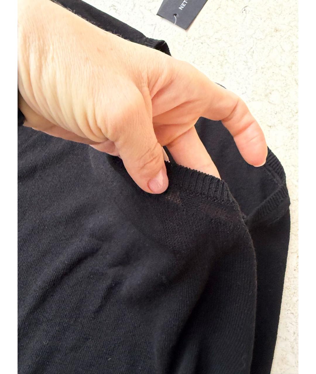 THE FRANKIE SHOP Черное хлопковое коктейльное платье, фото 5