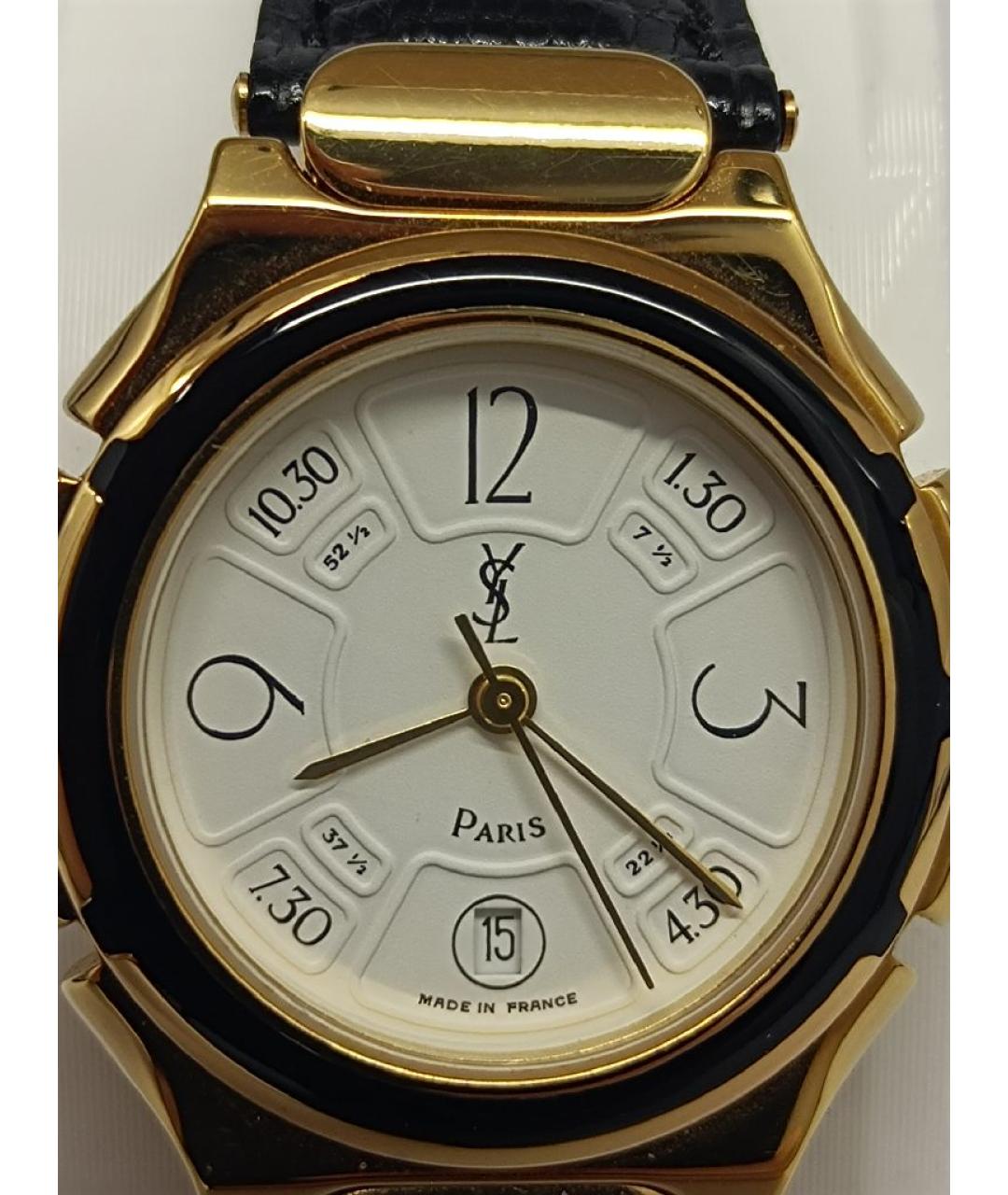 SAINT LAURENT Золотые позолоченные часы, фото 2