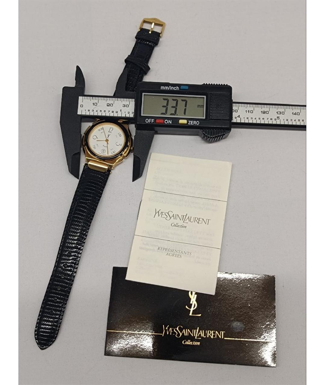 SAINT LAURENT Золотые позолоченные часы, фото 8