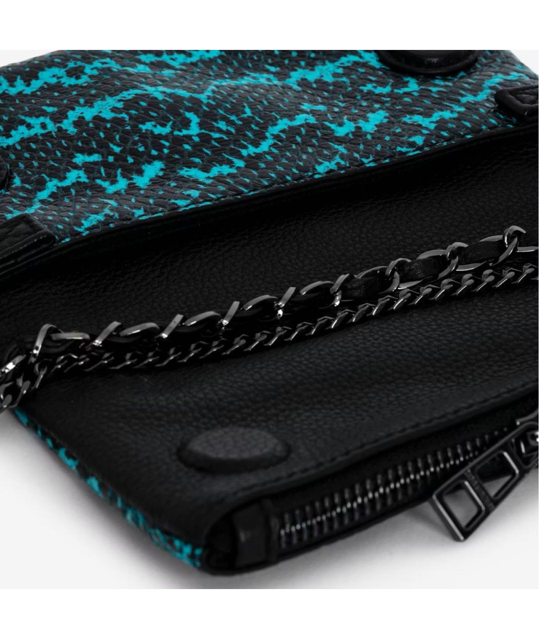 ZADIG & VOLTAIRE Бирюзовая кожаная сумка через плечо, фото 4