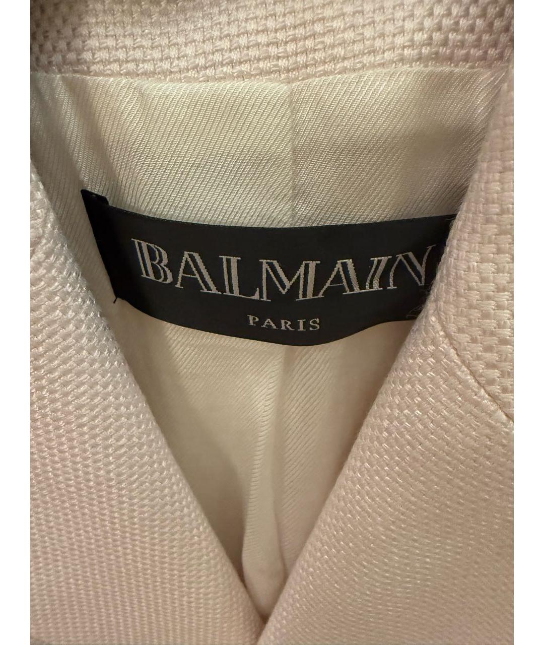 BALMAIN Белый вискозный жакет/пиджак, фото 3