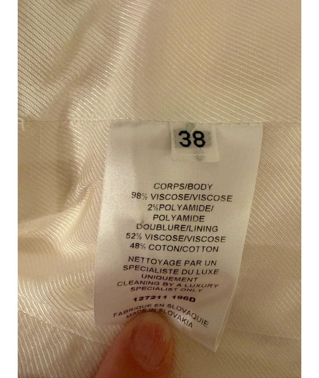 BALMAIN Белый вискозный жакет/пиджак, фото 4