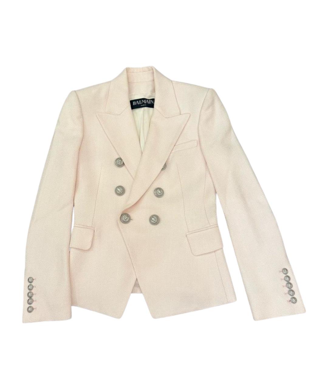 BALMAIN Белый вискозный жакет/пиджак, фото 1