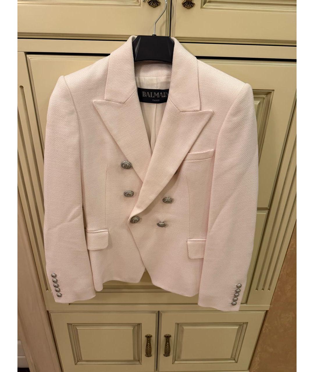 BALMAIN Белый вискозный жакет/пиджак, фото 2