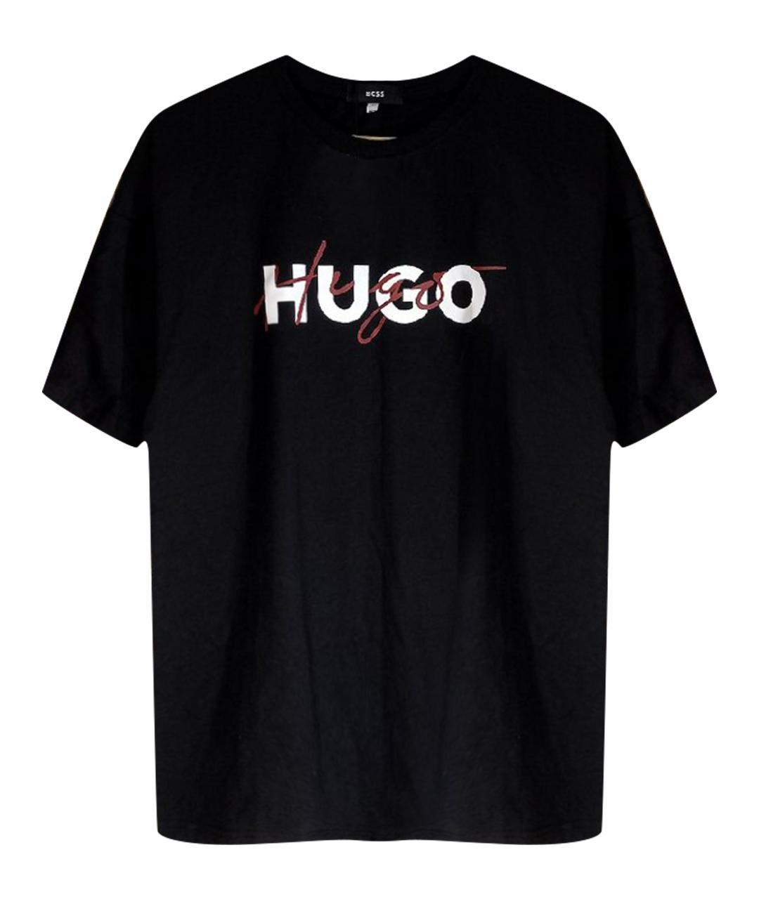 HUGO BOSS Черная хлопковая футболка, фото 1