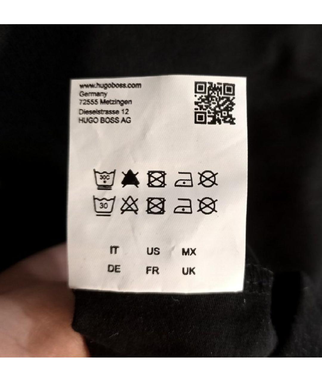 HUGO BOSS Черная хлопковая футболка, фото 6