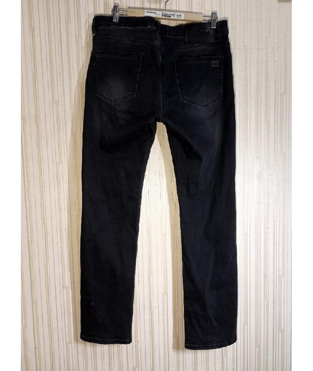 PHILIPP PLEIN Черные хлопковые прямые джинсы, фото 2