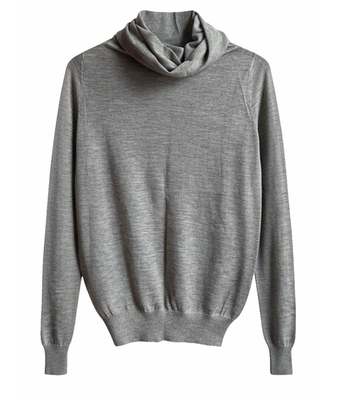 JIL SANDER Серая шерстяная водолазка, фото 1