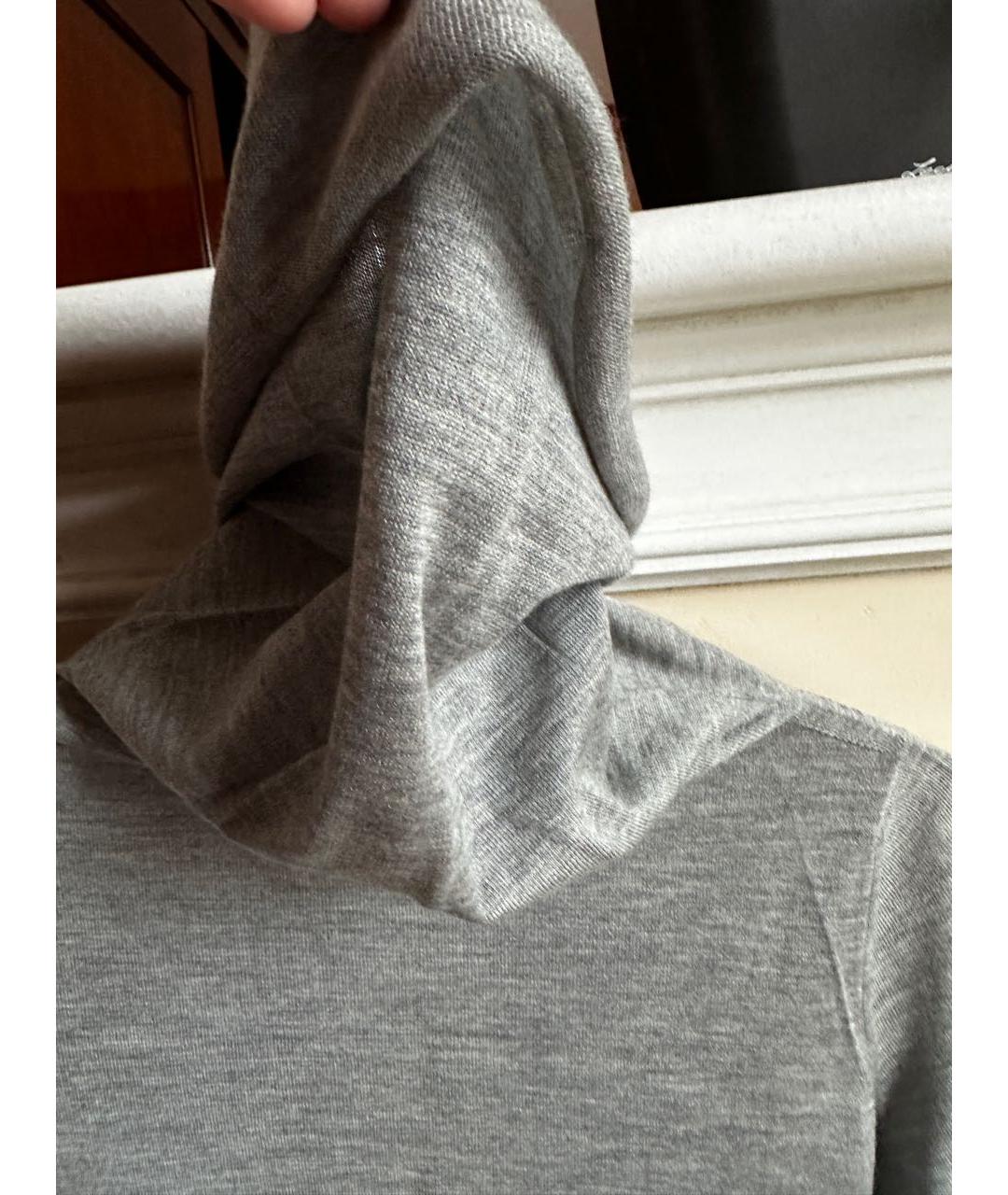 JIL SANDER Серая шерстяная водолазка, фото 5