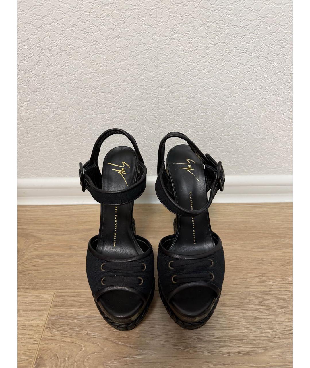 GIUSEPPE ZANOTTI DESIGN Хаки текстильные босоножки, фото 2