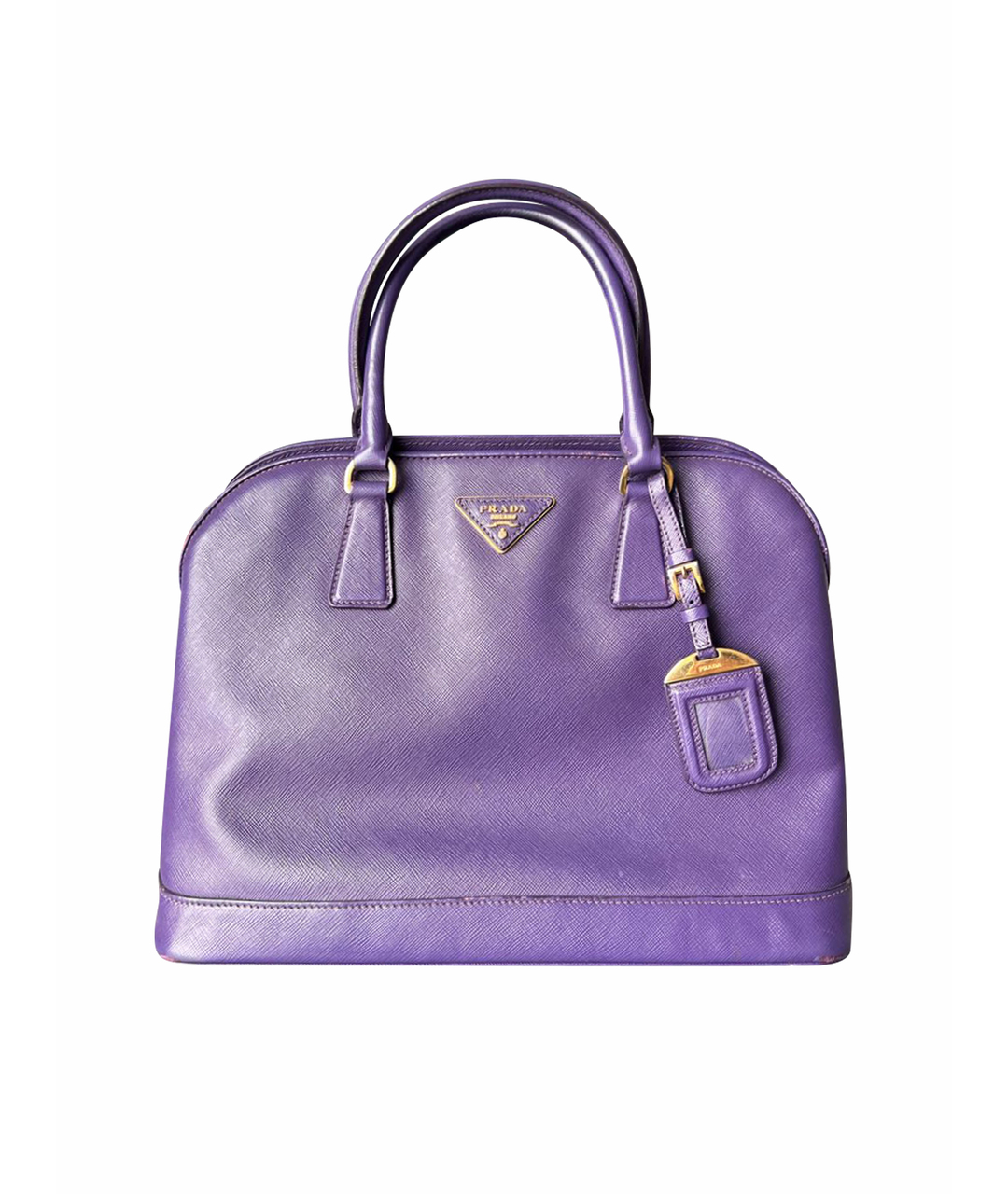 PRADA Фиолетовая кожаная сумка тоут, фото 1