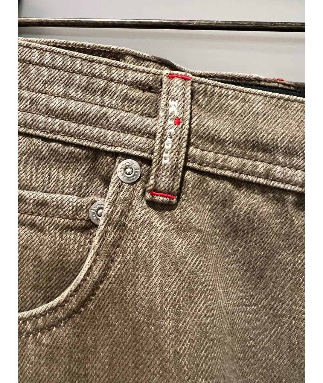 KITON Коричневые прямые джинсы, фото 4