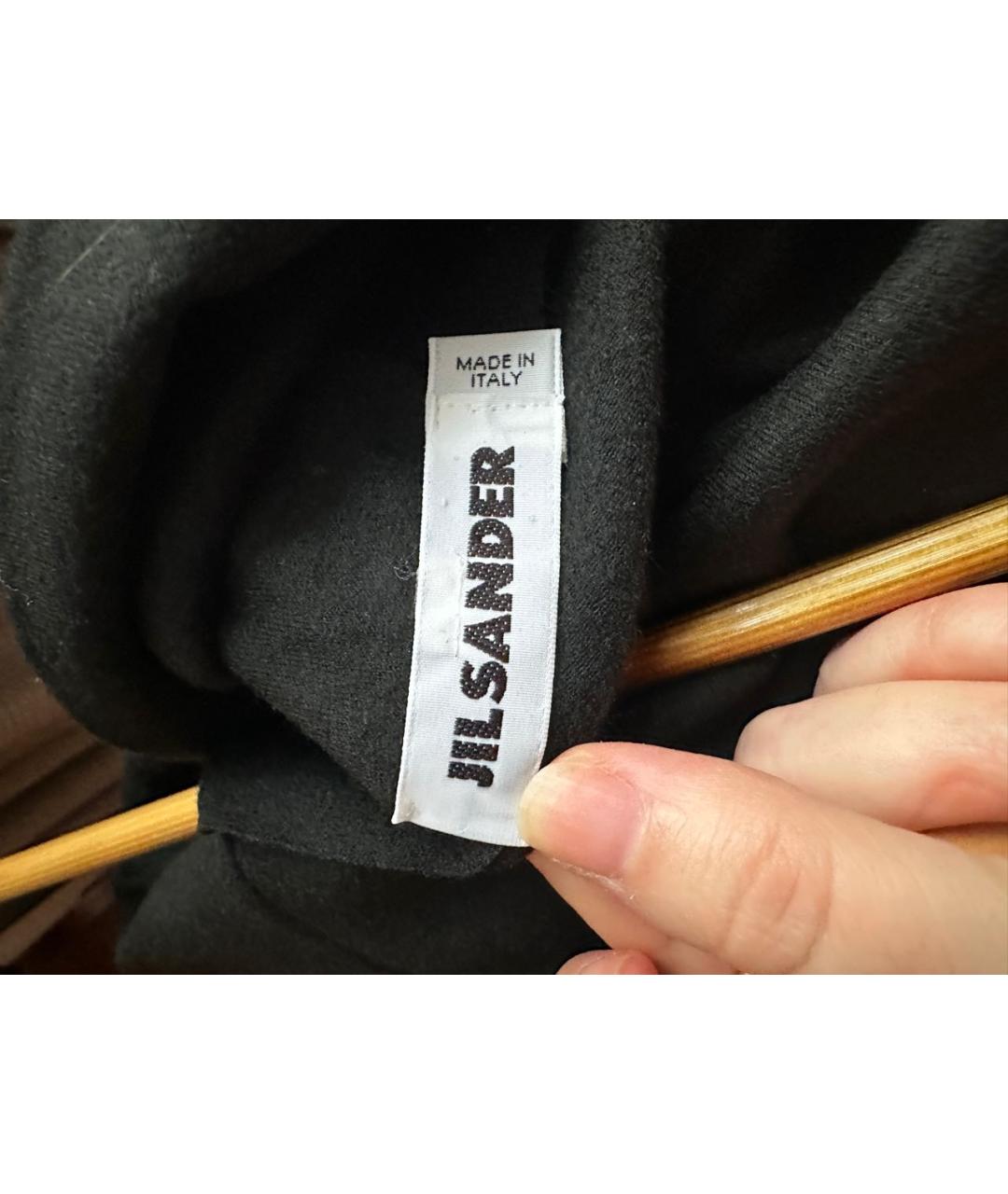 JIL SANDER Черная шерстяная водолазка, фото 3