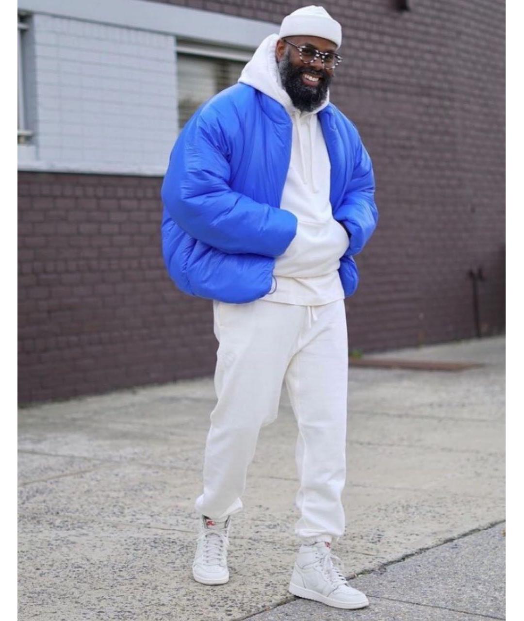 BALENCIAGA Синий пуховик, фото 4