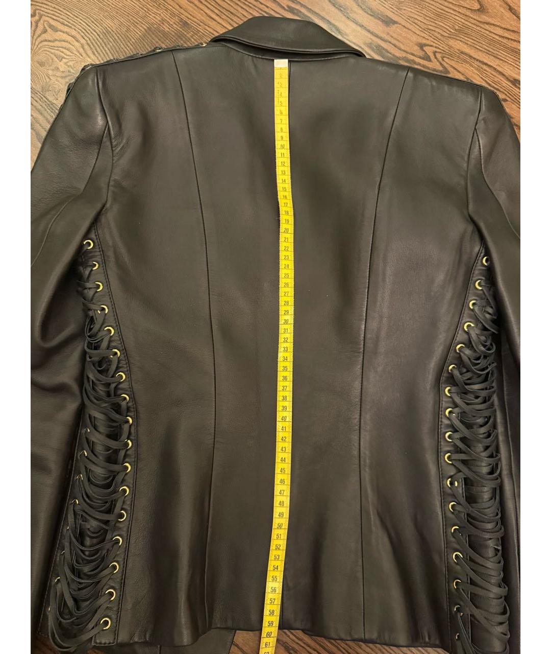 BALMAIN Черный кожаный жакет/пиджак, фото 5