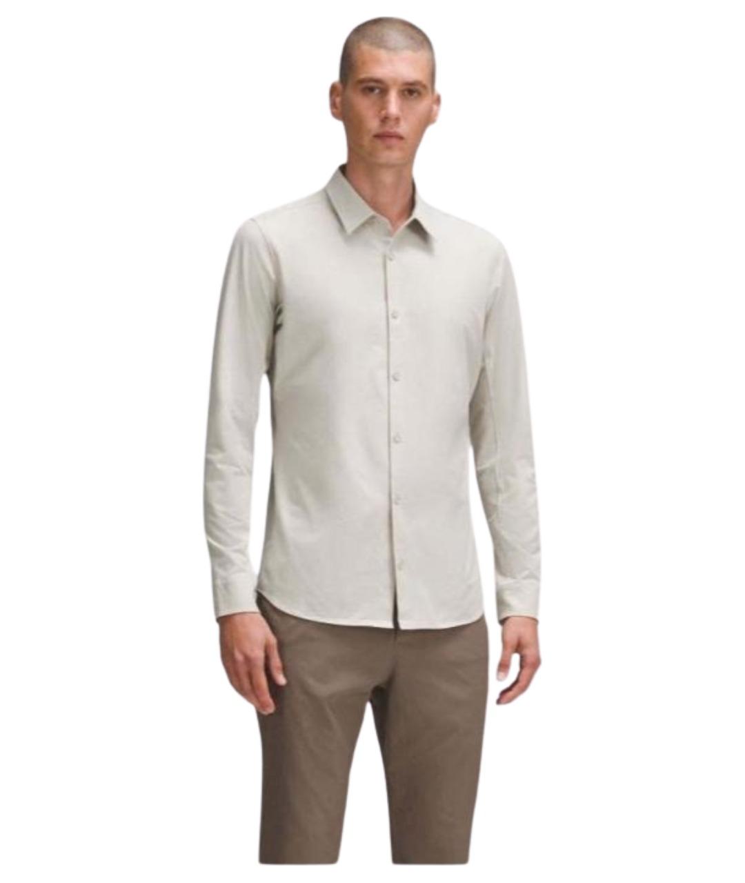 Lululemon Бежевая кэжуал рубашка, фото 3