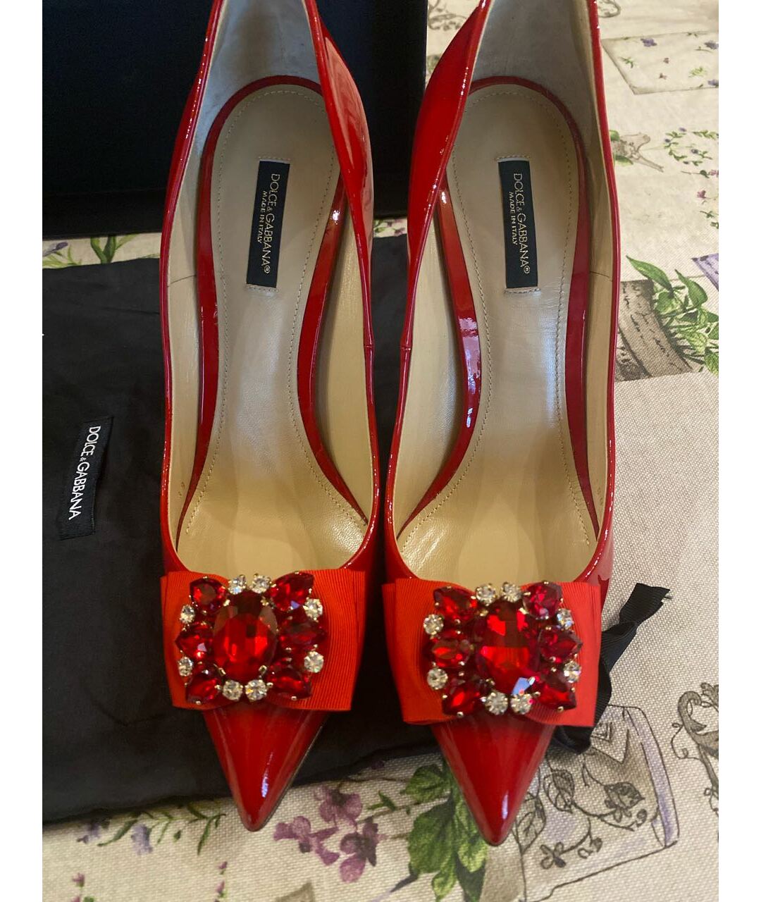DOLCE&GABBANA Красные туфли из лакированной кожи, фото 5