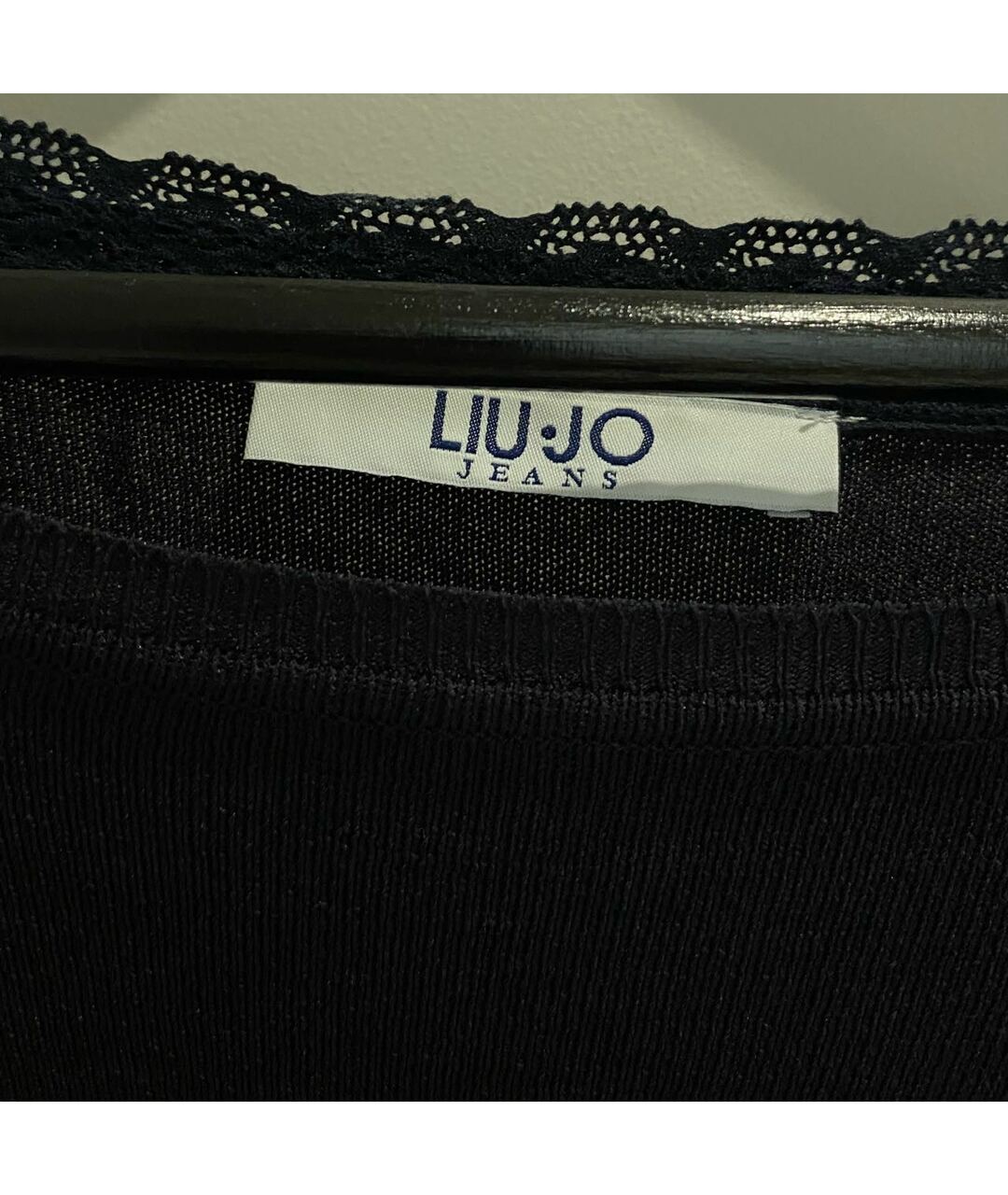 LIU JO Темно-синяя вискозная рубашка, фото 3