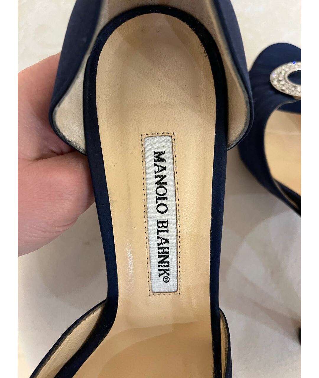 MANOLO BLAHNIK Темно-синие туфли, фото 5