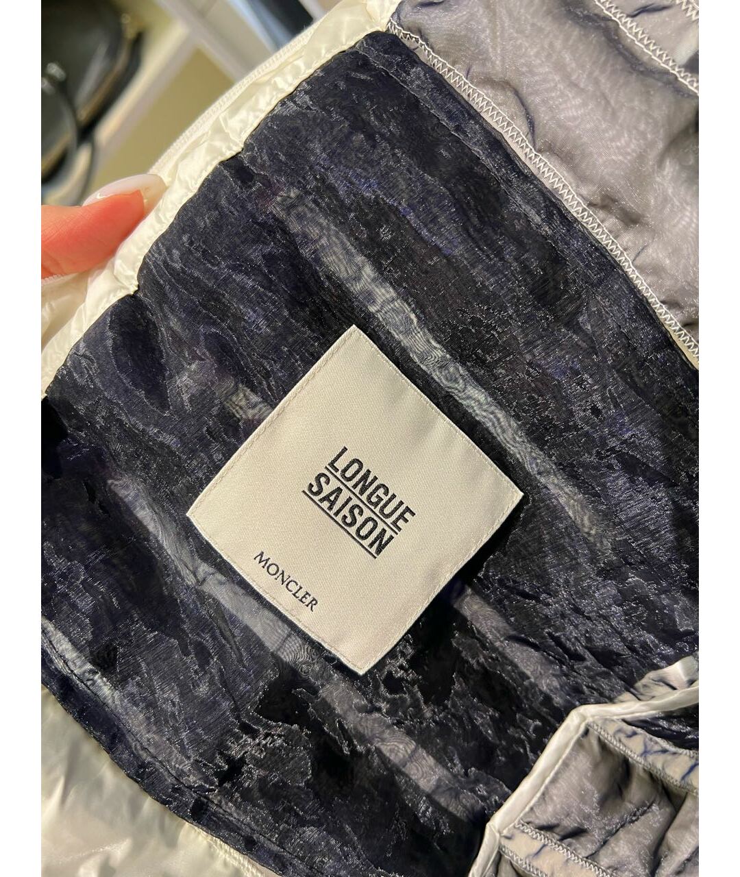 MONCLER Белая полиэстеровая куртка, фото 4
