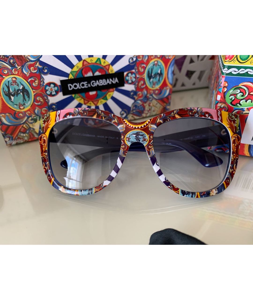 DOLCE&GABBANA Пластиковые солнцезащитные очки, фото 5