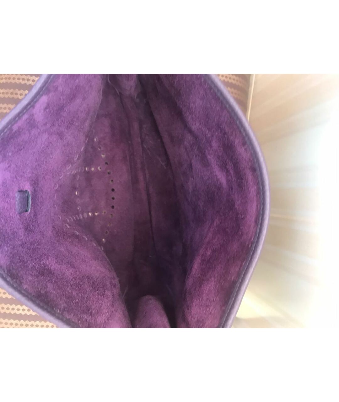 HERMES PRE-OWNED Фиолетовая кожаная сумка тоут, фото 5